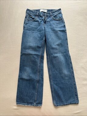 Classic Wide-Leg Low Rise Women’s Jeans - Blue
